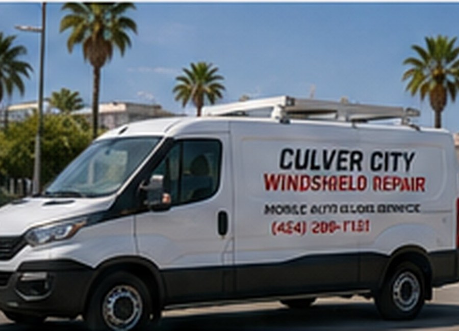 Mobile auto glass service van